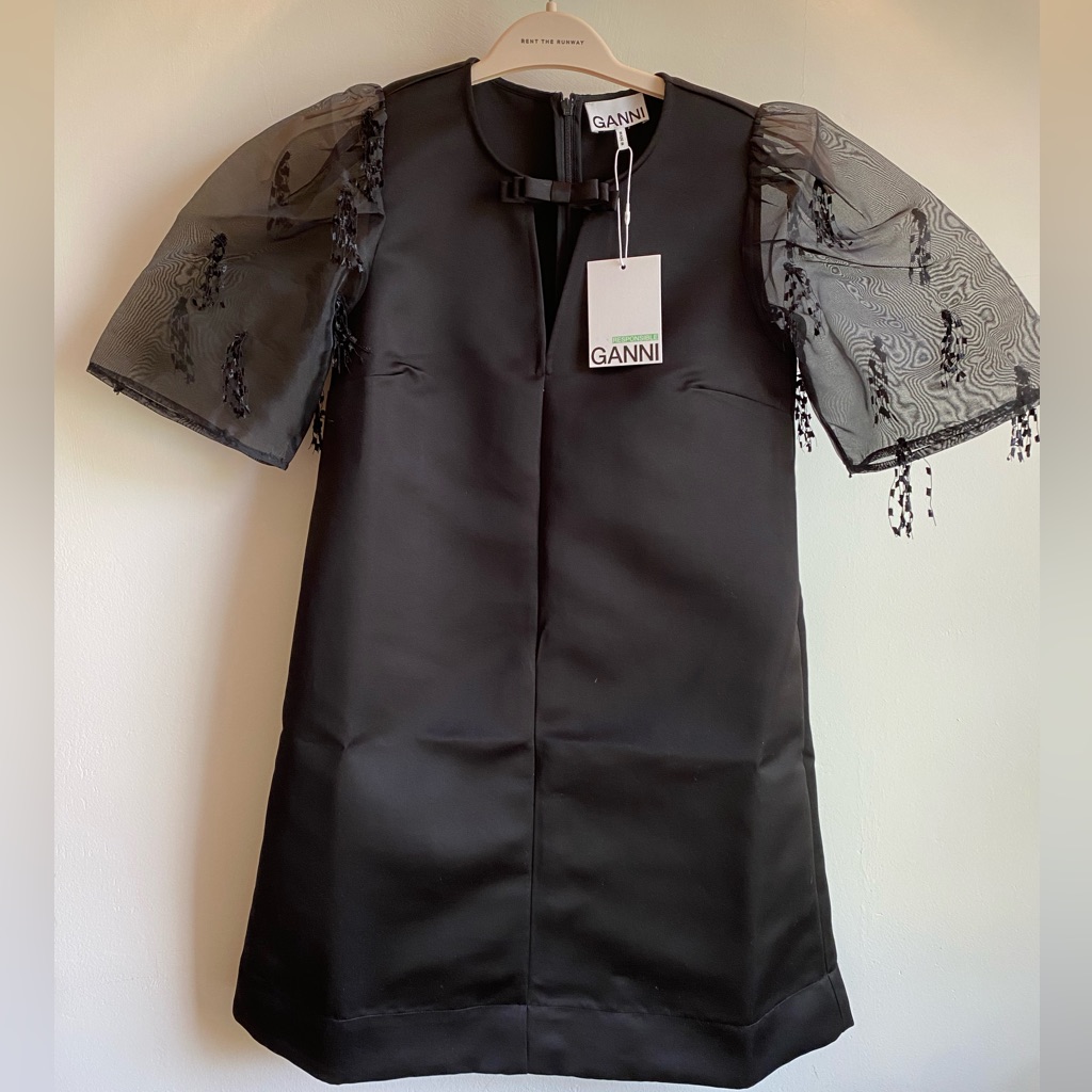 Ganni Elegant Black Mini Dress